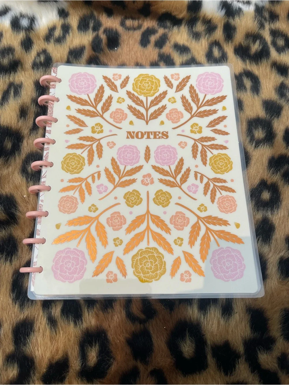 NEW Floral Notes Notebook - Pink and Gold